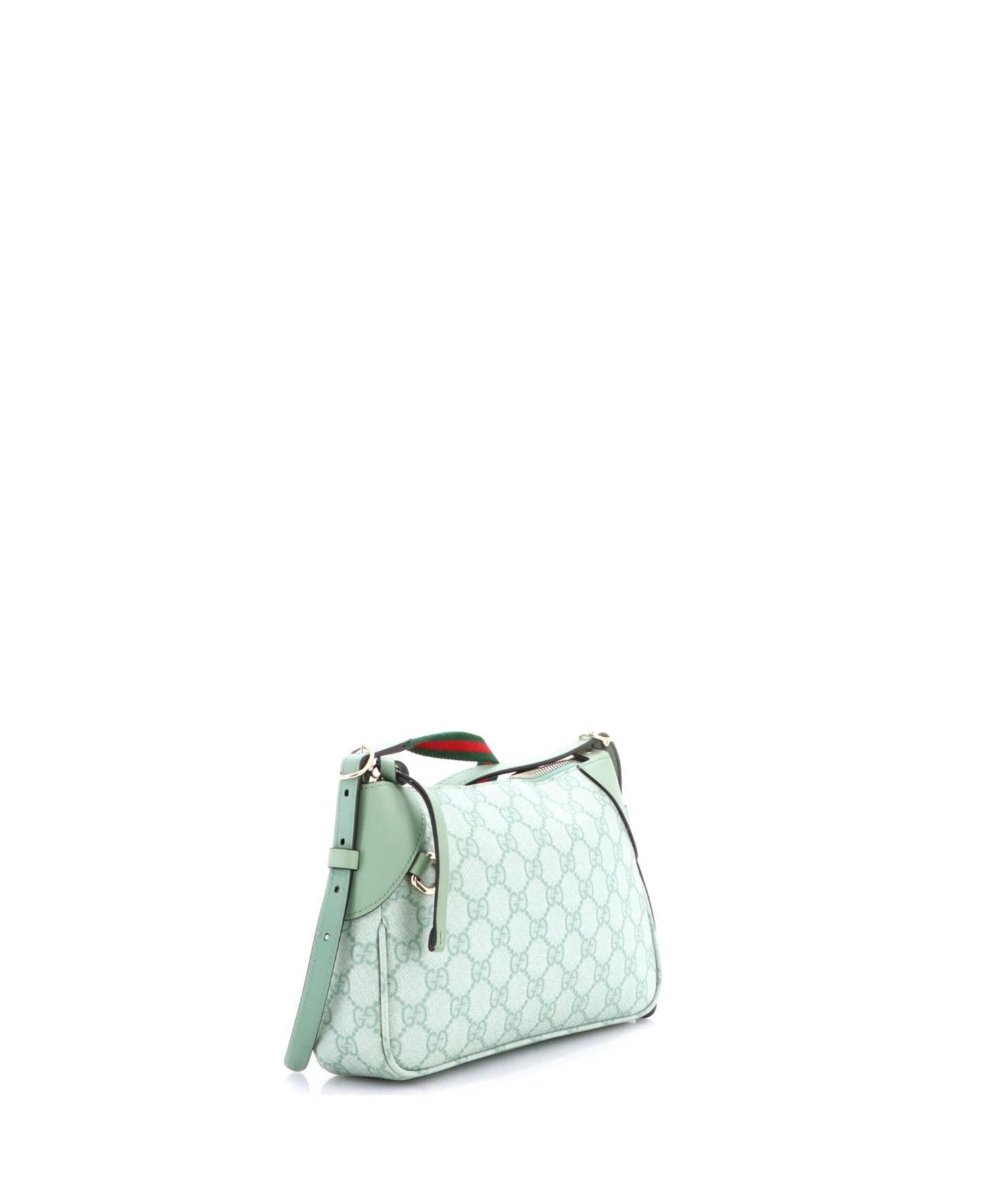Small Emblem Shoulder Bag GG Coated Canvas with Leather
