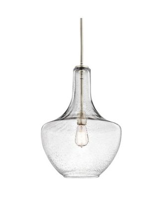 Everly 13 3/4" Wide Nickel Clear Glass Pendant Light