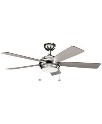 52" Starkk Polished Nickel LED Ceiling Fan with Pull Chain