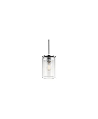 Crosby 6" Wide Dual-Chrome 1-Light Mini Pendant