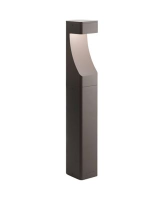 27" High Textured Architectural Bronze Bollard Light