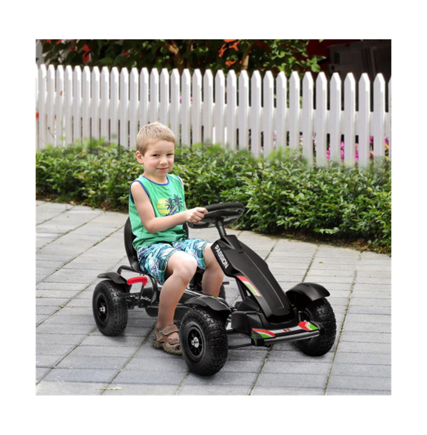 Детская игрушка YOBTOP Kids Pedal Go Kart with Adjustable Seat, Handbrake, 110-lb. Capacity, Ages 5-12, цвет: Чёрный — фото 2