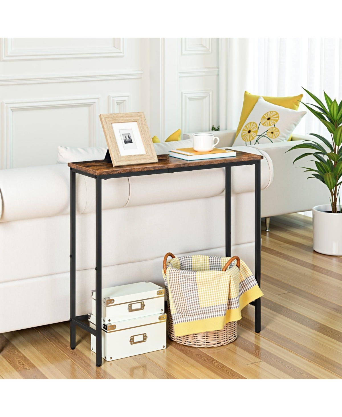 Slickblue Narrow Console Table for Entryway Slim Sofa Table for Hallway Living Room