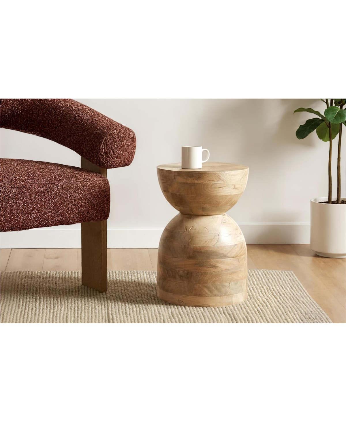 Dovetail Furniture Levanto Mango Wood Side Table