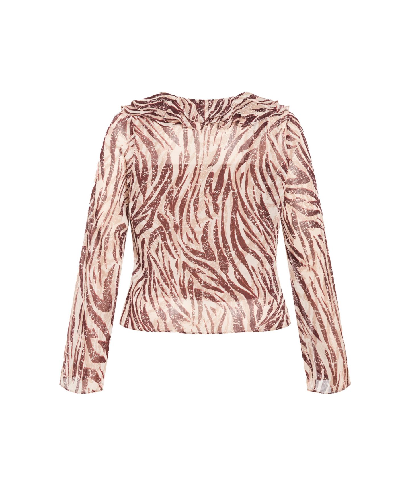 Женский топ CITY CHIC Vivid Instinct Ruffle Print — фото 5