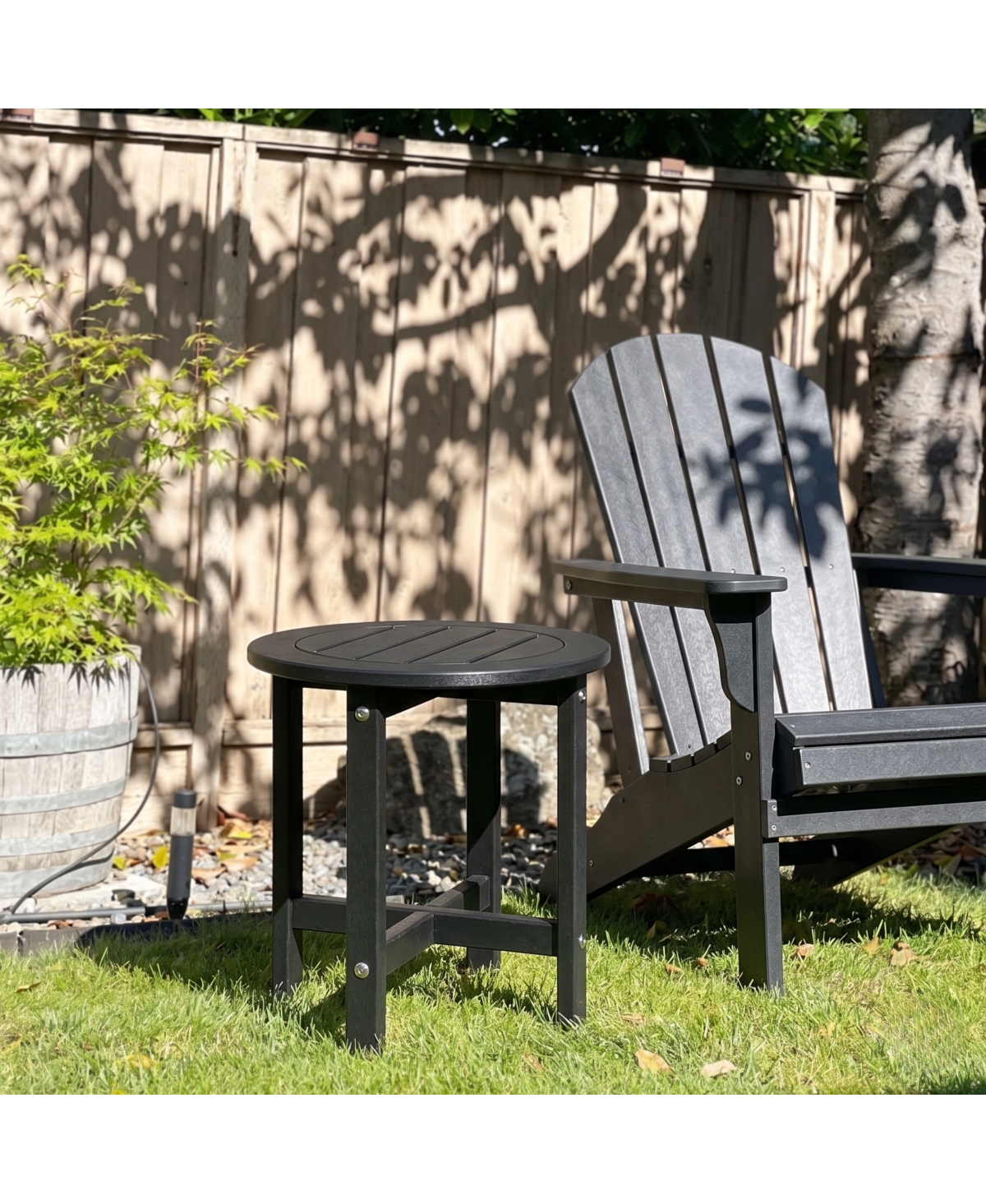 Streamdale Furniture Hdpe Outdoor Side Table, 16" x 16" x 18
