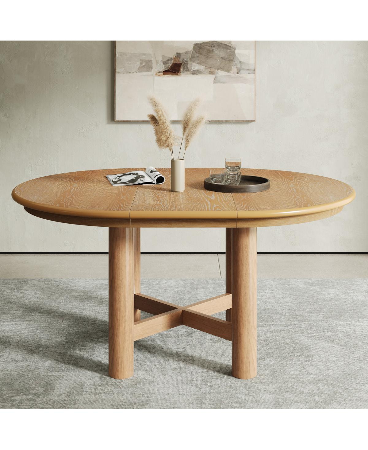 Streamdale Furniture Wood Extendable Oval Dining Table, Seats 4-6