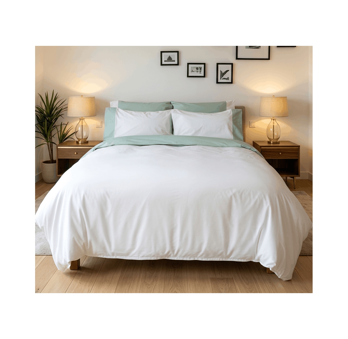 Royal Tradition Bicolor Percale Duvet Cover Set (6-Piece)