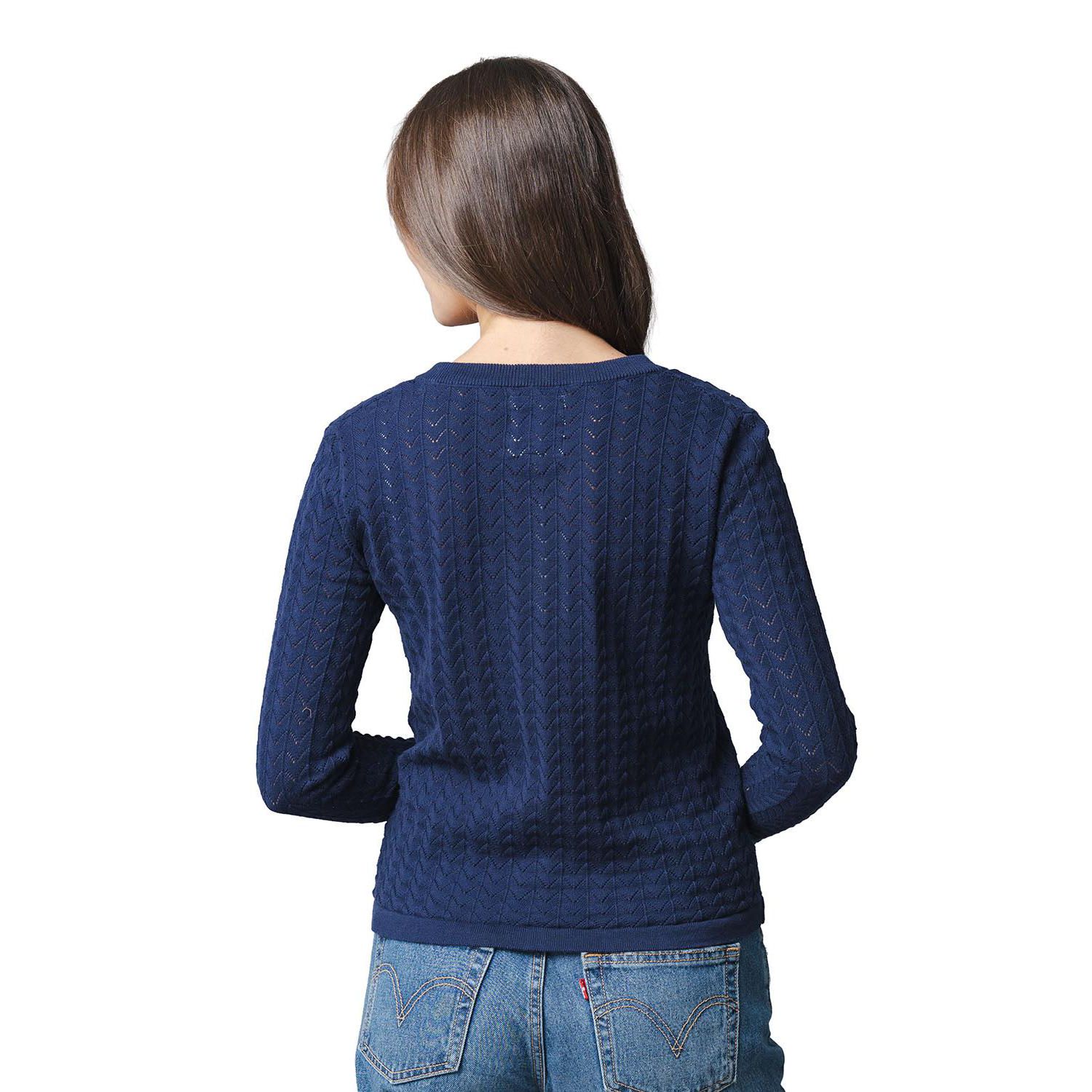 Women's Organic Cotton Pointelle Cardigan