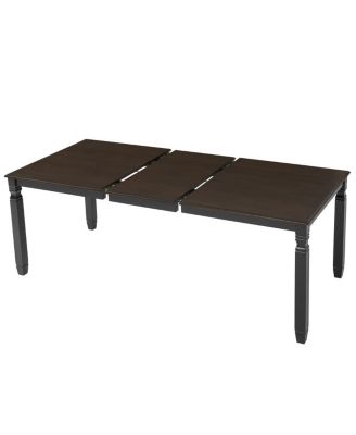 Extendable Modern Farmhouse Dining Table for 4-6, Espresso