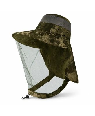 UPF 50+ Mosquito Net Sun Hat with Neck Flap | Wide Brim Bug and Sun Protection for Fishing, Hiking and Camping