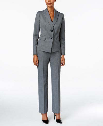 Le Suit Two-Button Notched-Lapel Pantsuit