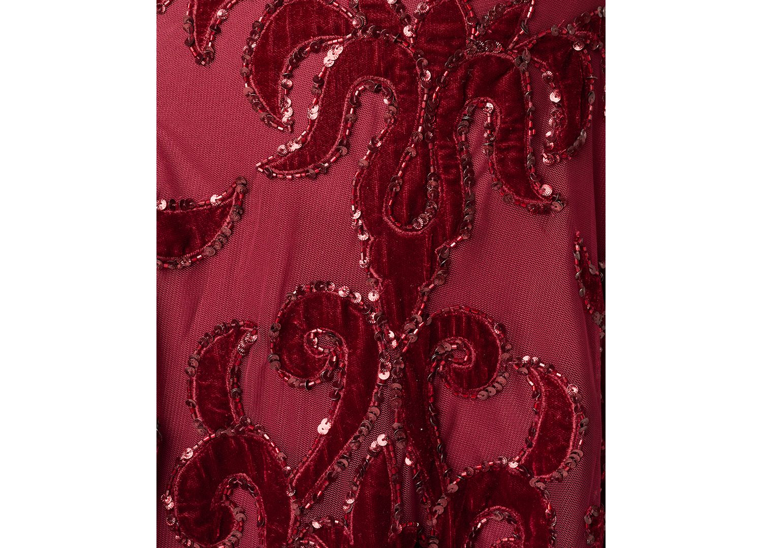 Women's Illusion Bead Mesh Long Beaded Dress