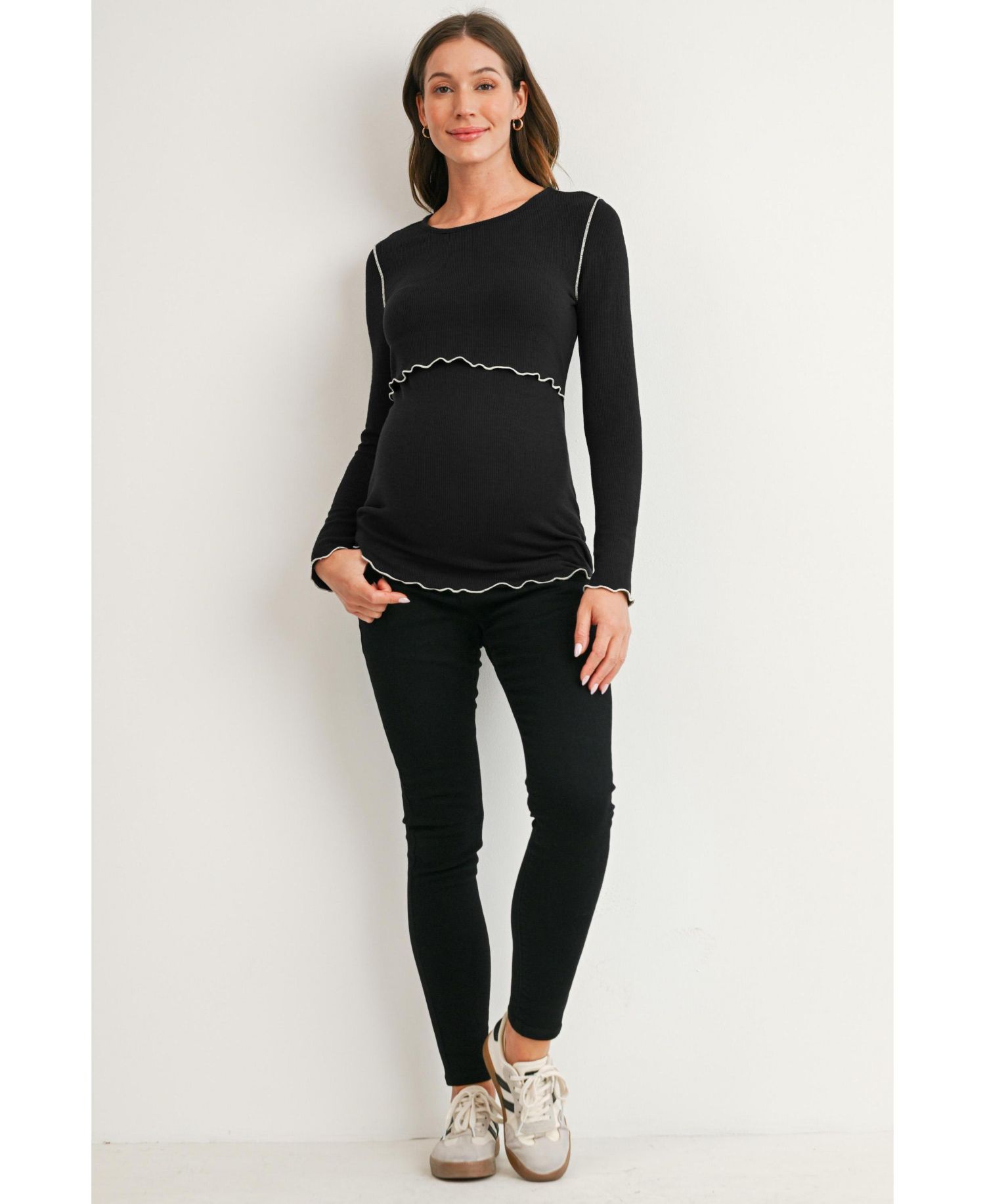 Maternity Ribbed Nursing Top