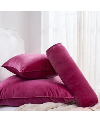 Rainha Velvet Dutch, Euro and Bolster Pillow Set