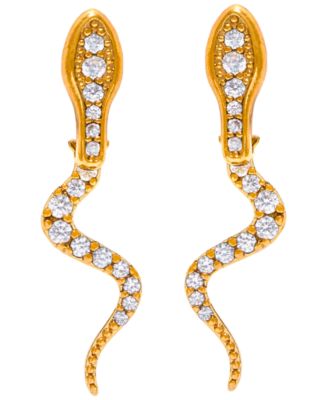 Crystal Python Ear Jacket Earrings