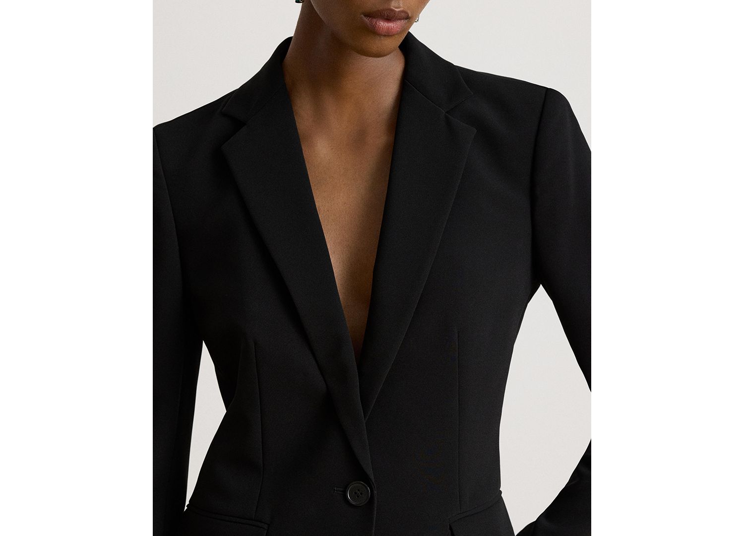 Women's City Crepe Slim-Fit Single-Button Stretch Blazer