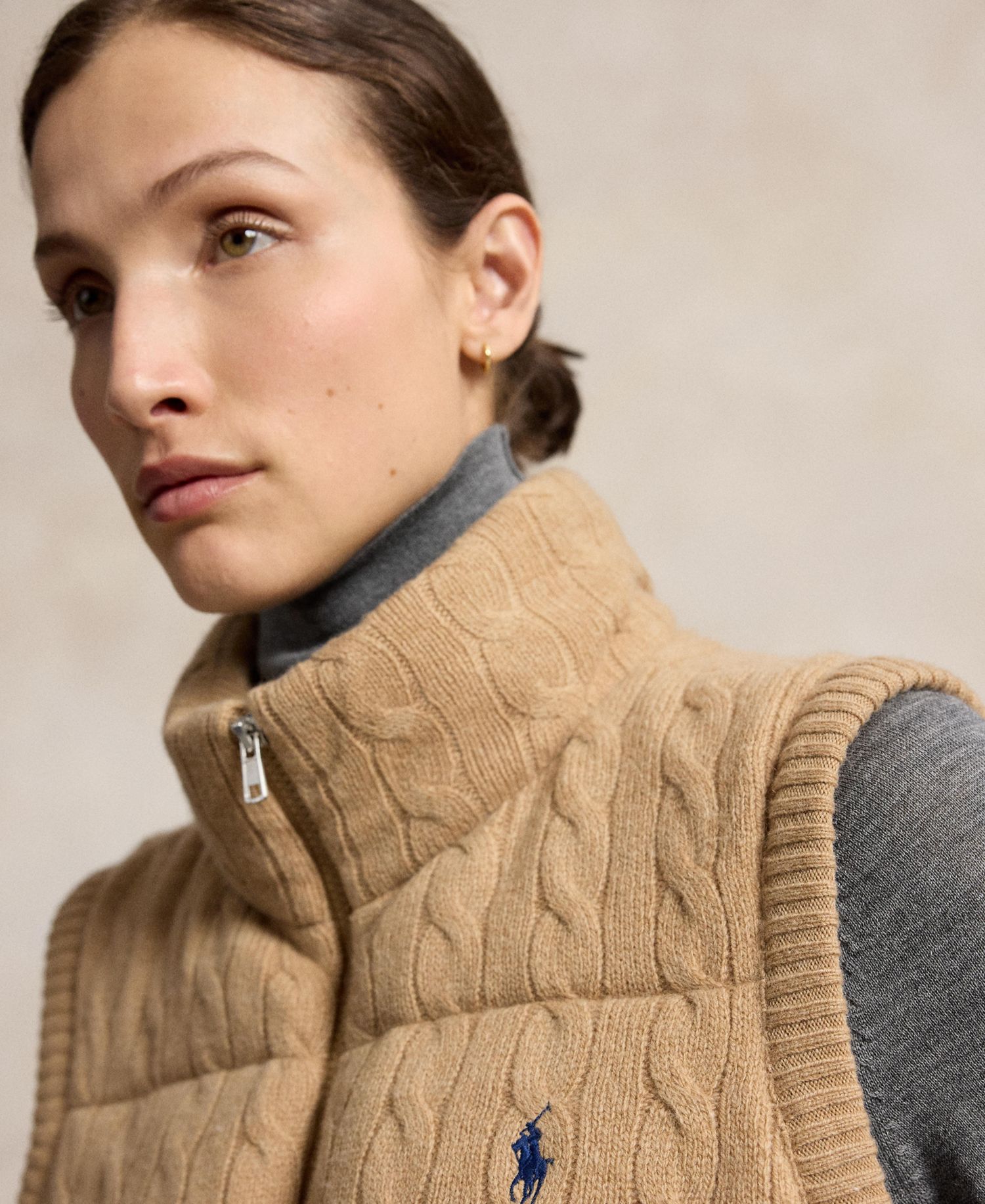 Women's Carly Cable-Knit Wool-Cashmere Sleeveless Vest