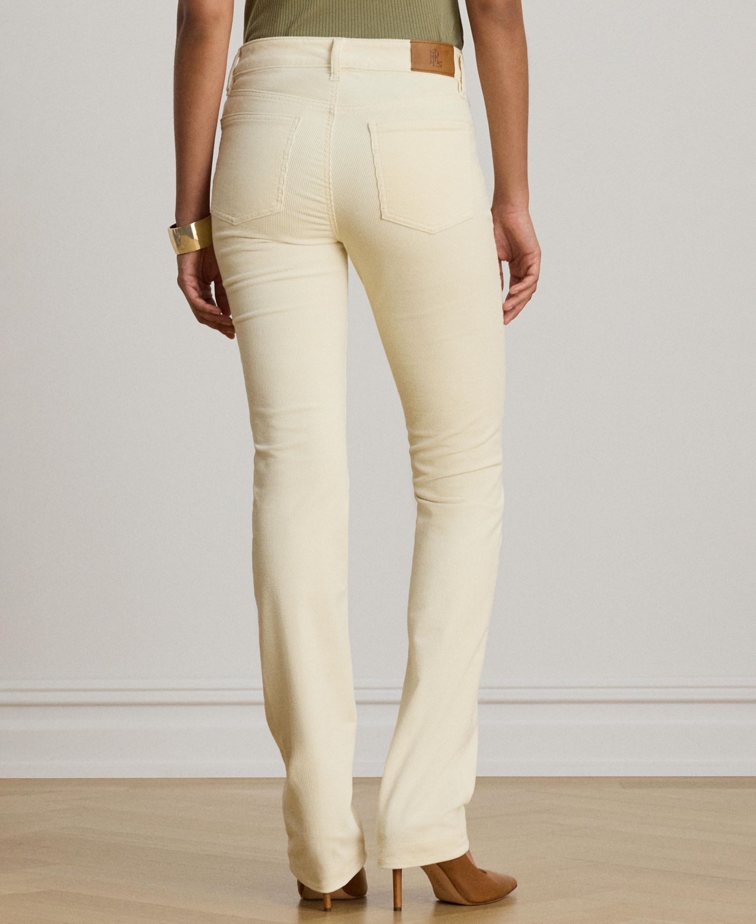Women's Mid-Rise Slim-Straight Corduroy Pants