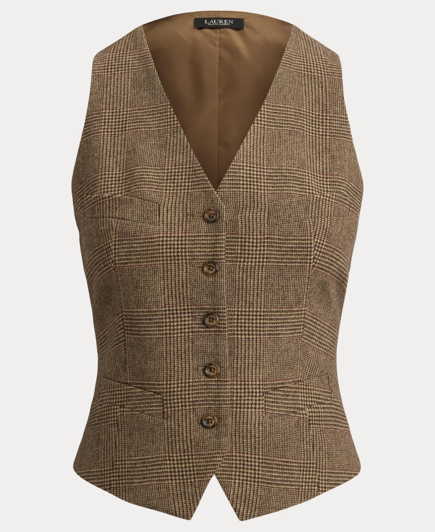 Women's Glen Plaid V-Neck Vest