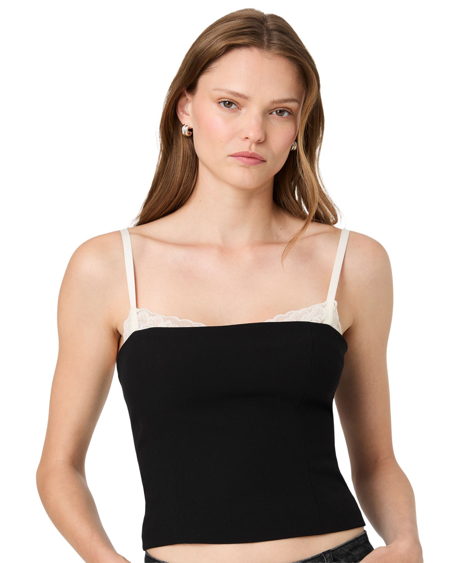 Women's Azra Sleeveless Square Neck Lace Camisole