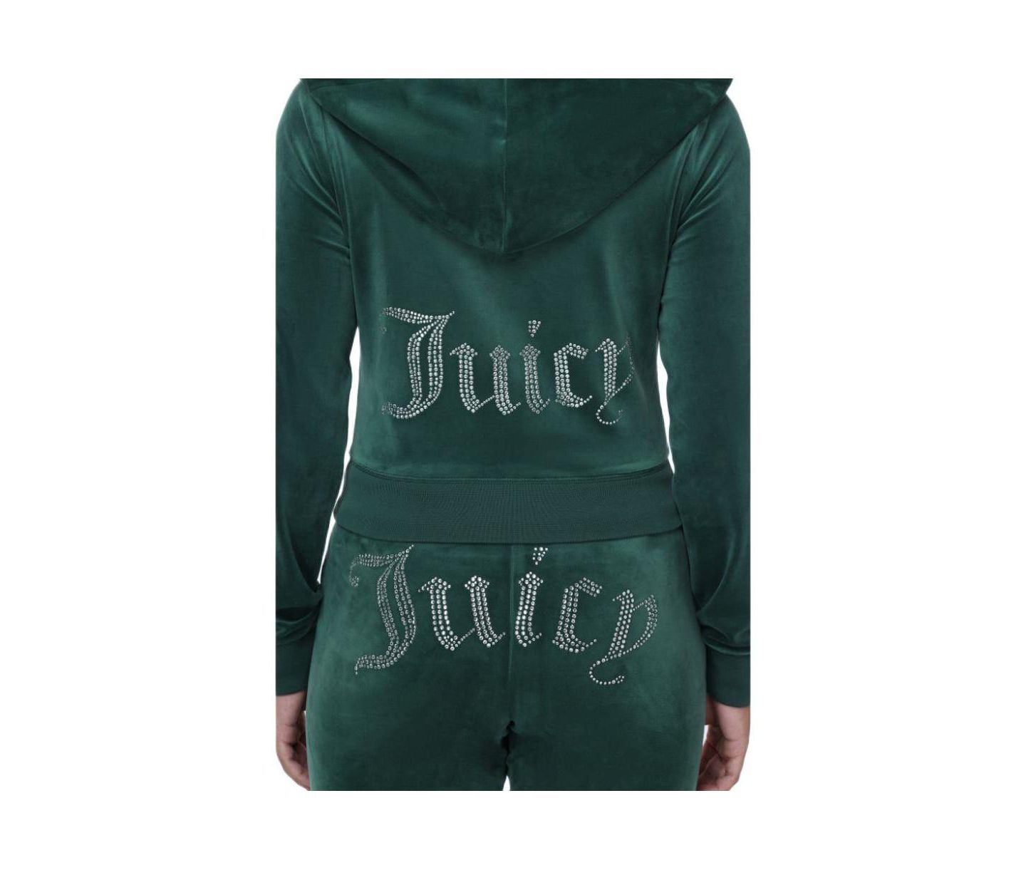 Женское велюровое худи на молнии Juicy Couture Juicy, цвет: Junebug — фото 6