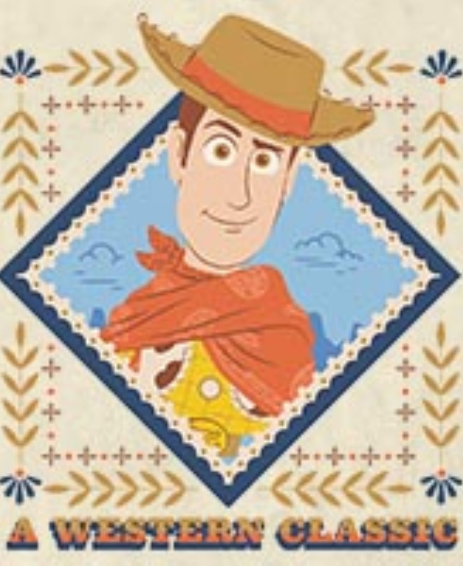 Men's Disney Pixar Toy Story Woody Western Sheriff Graphic T-Shirt