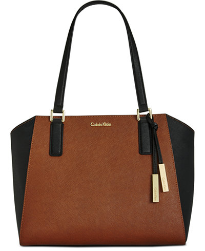 Calvin Klein Key Items Saffiano Leather Tote