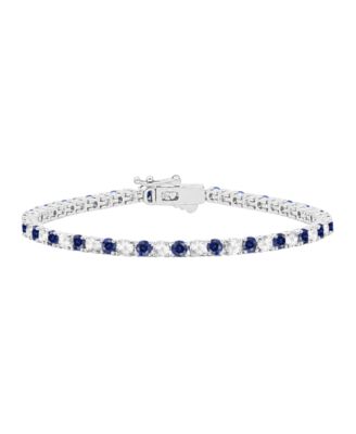 Lab-Grown Ruby (3-3/4 ct. t.w.) & Lab-Grown Diamond (2-3/4 ct. t.w.) Bracelet in 14k Yellow Gold (Also available in Lab-Grown Emerald and Lab-Grown Sapphire)