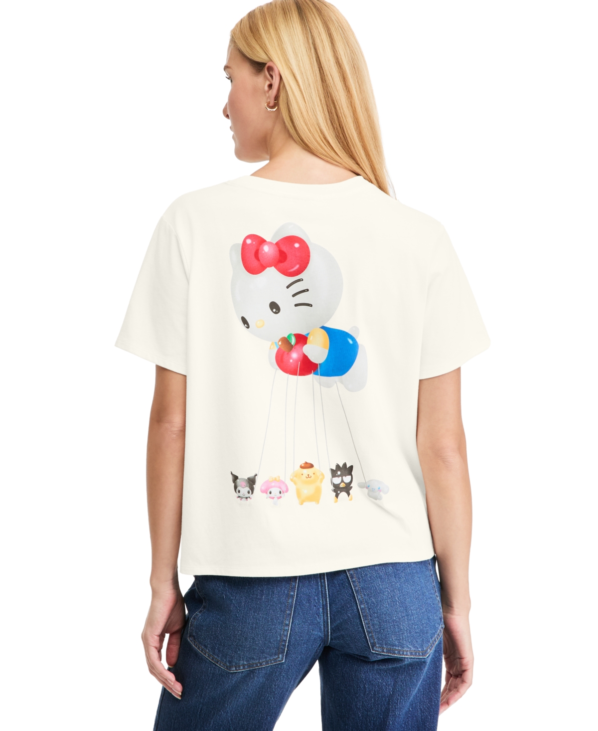 Hello Kitty and Friends Women's Graphic Relaxed-Fit Cotton Short-Sleeve T-Shirt, Macy's Exclusive