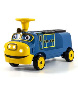 12V 2-Seater Kids Ride-On Train with Height-Adjustable Seat Music and LED