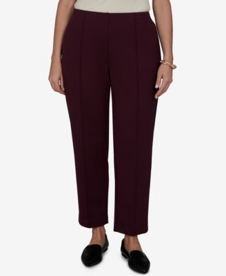 Plus Size Mid-Rise Pull-On Ponte Pants