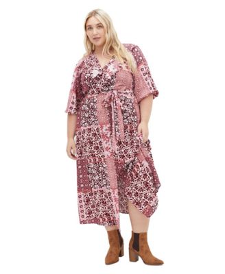 Plus Size Dahlia Short-Sleeve Maxi Dress
