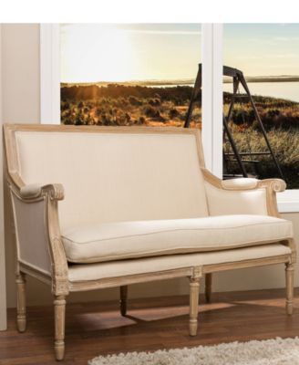 Ashtin Linen Traditional French Loveseat