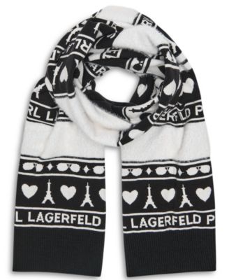Heart of Paris Jacquard Knit Scarf