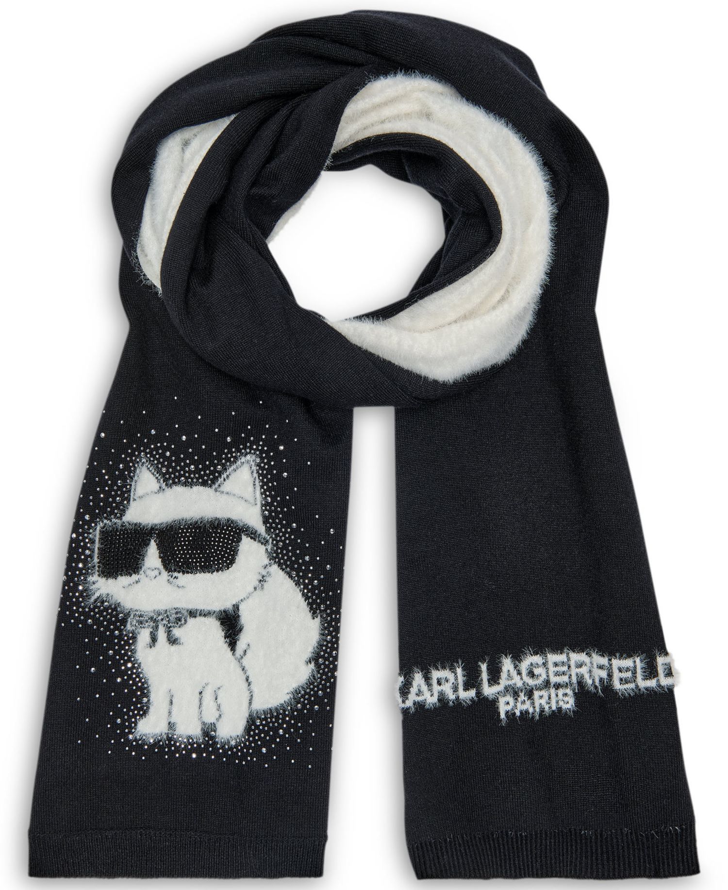 Embroidered Choupette Cozy Cat Scarf