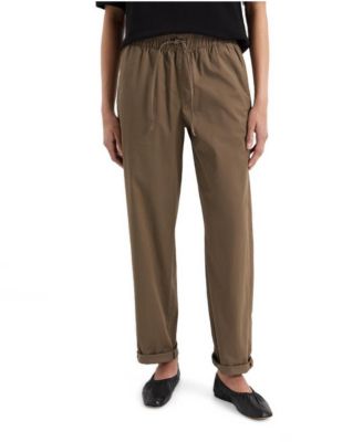 Women's Peached Twill Organic Cotton-Blend Pull-On Pants