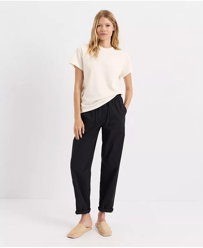 Women's Peached Twill Organic Cotton-Blend Pull-On Pants - thumbnail 4