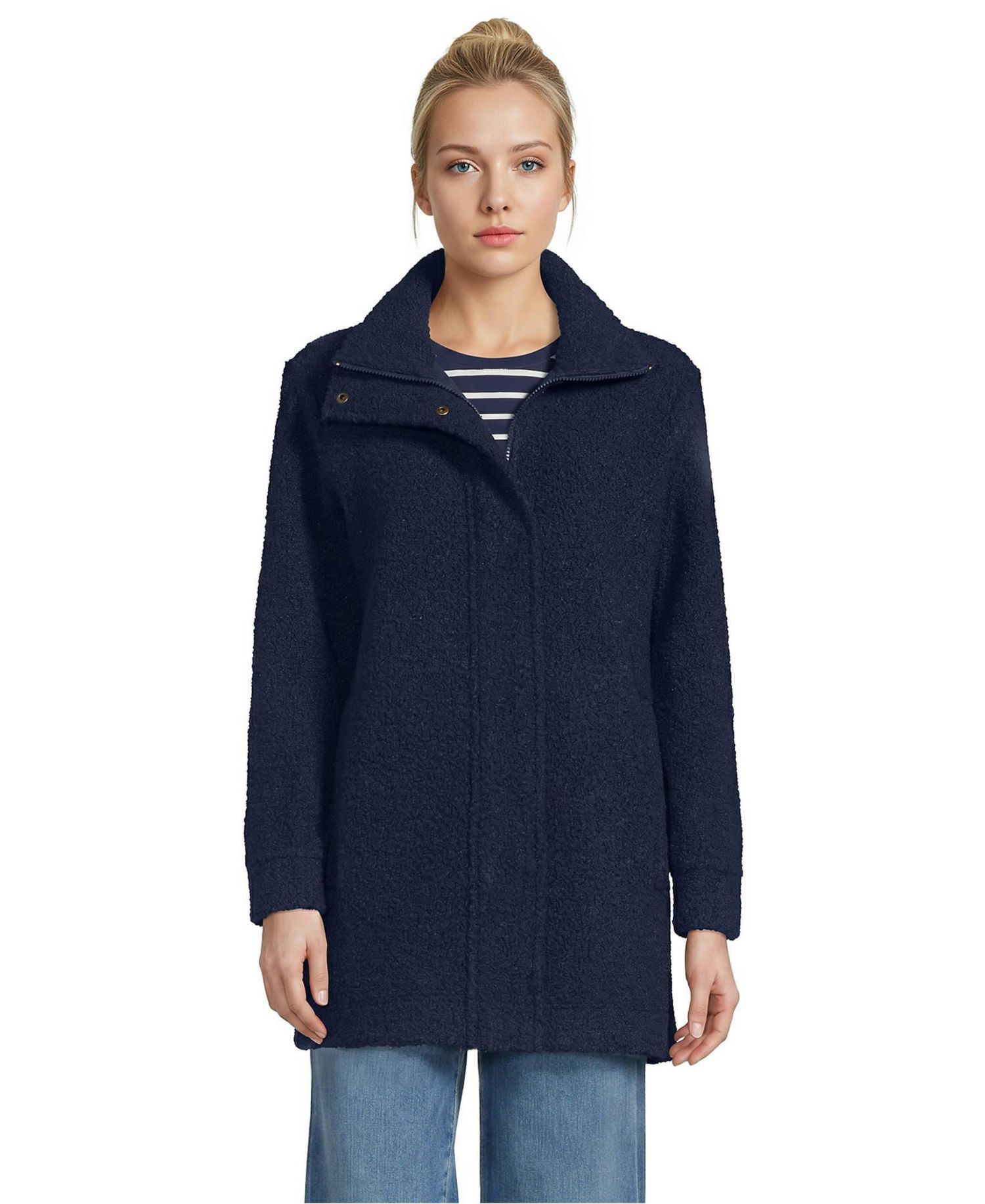 Women's Tall Boucle Fleece Coat
