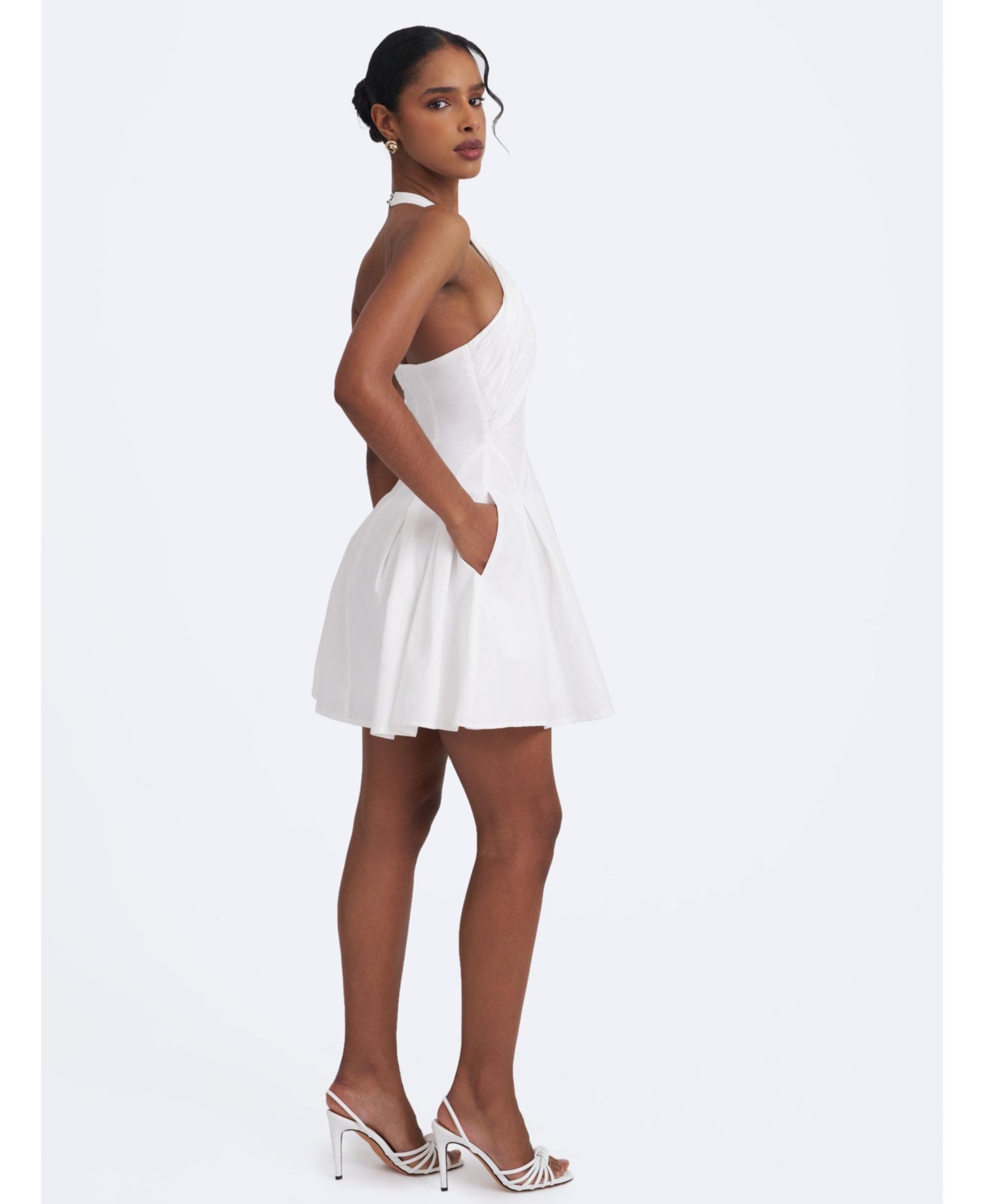 Women's Jordyn Halter Keyhole A-Line Mini Dress