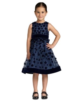 Big Girls Embellished Floral A-Line Dress
