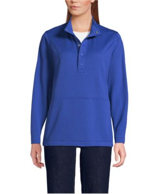 Women's School Uniform Unisex Grid Tech Snapneck Pullover Shirt