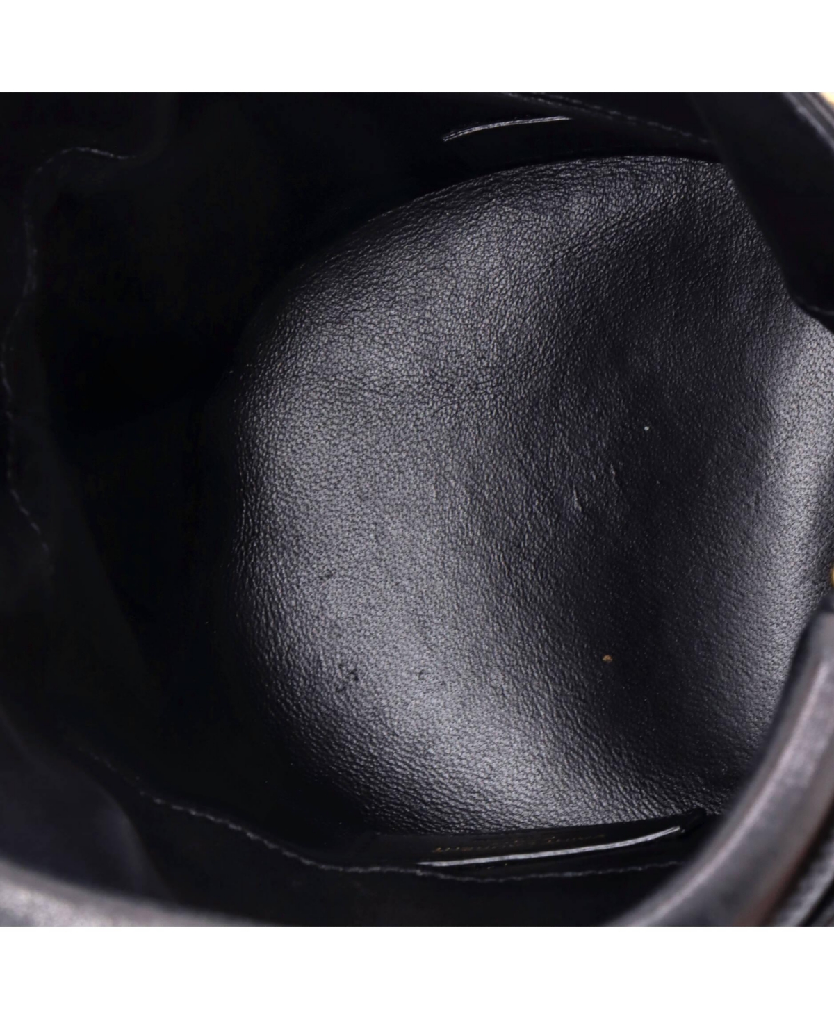 Pre-Owned Saint Laurent Mini Gaby Chain Bucket Bag Quilted Leather