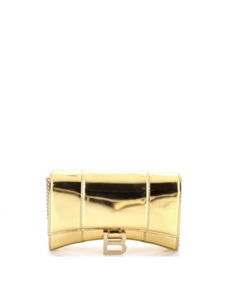 Hourglass Chain Wallet Leather