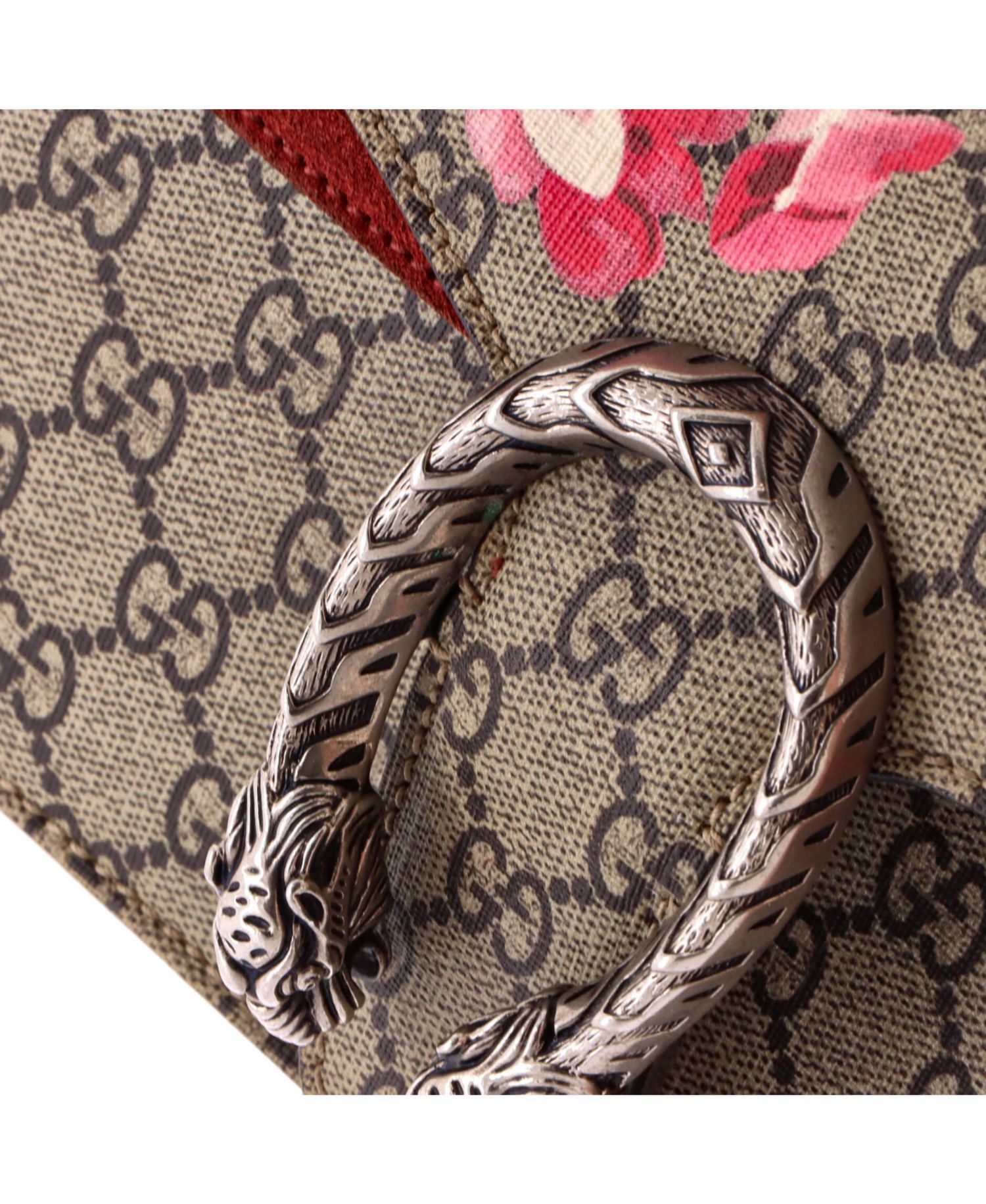 Small Dionysus Bag Blooms Print GG Coated Canvas