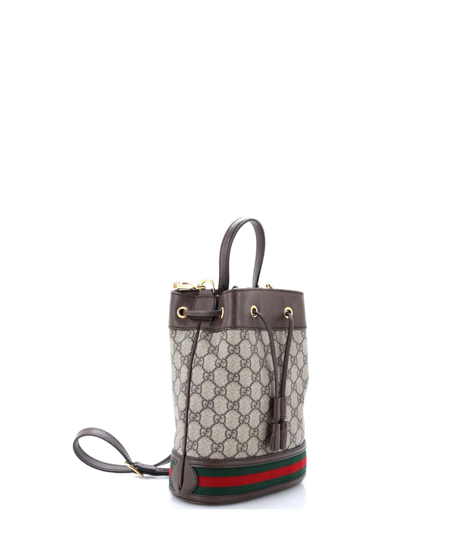 Small Ophidia Bucket Bag GG Coated Canvas