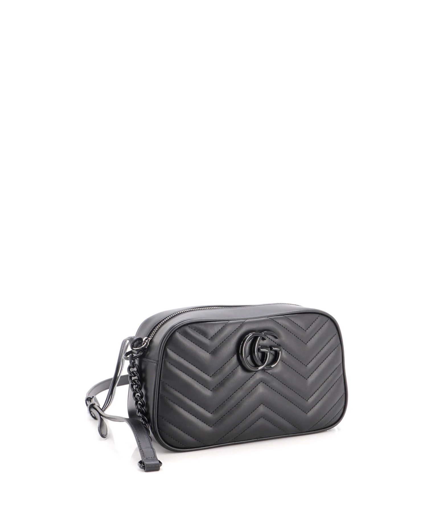 Small GG Marmont Monochrome Shoulder Bag Matelasse Leather