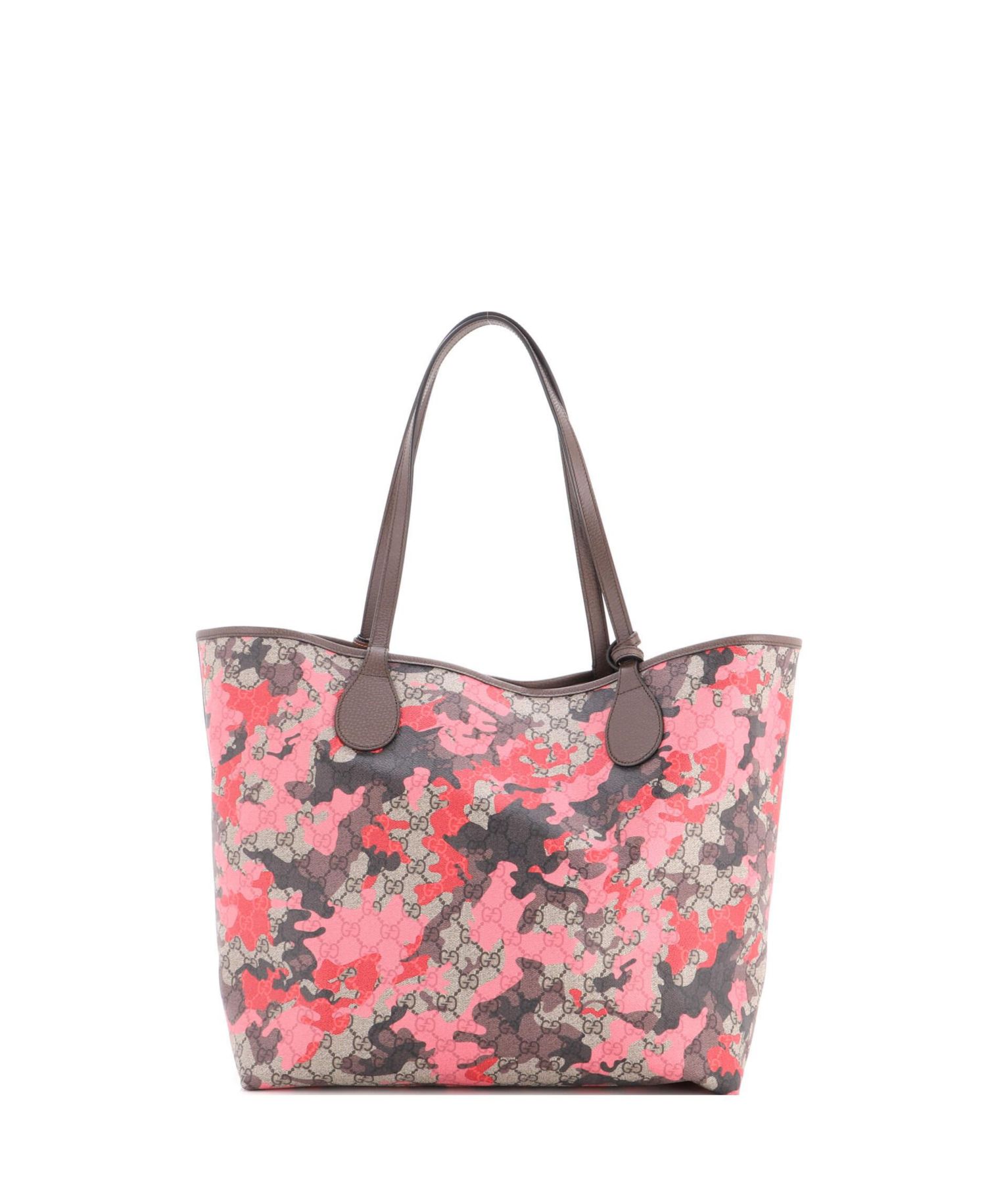 Large GG Open Tote GG Camouflage Coated Canvas