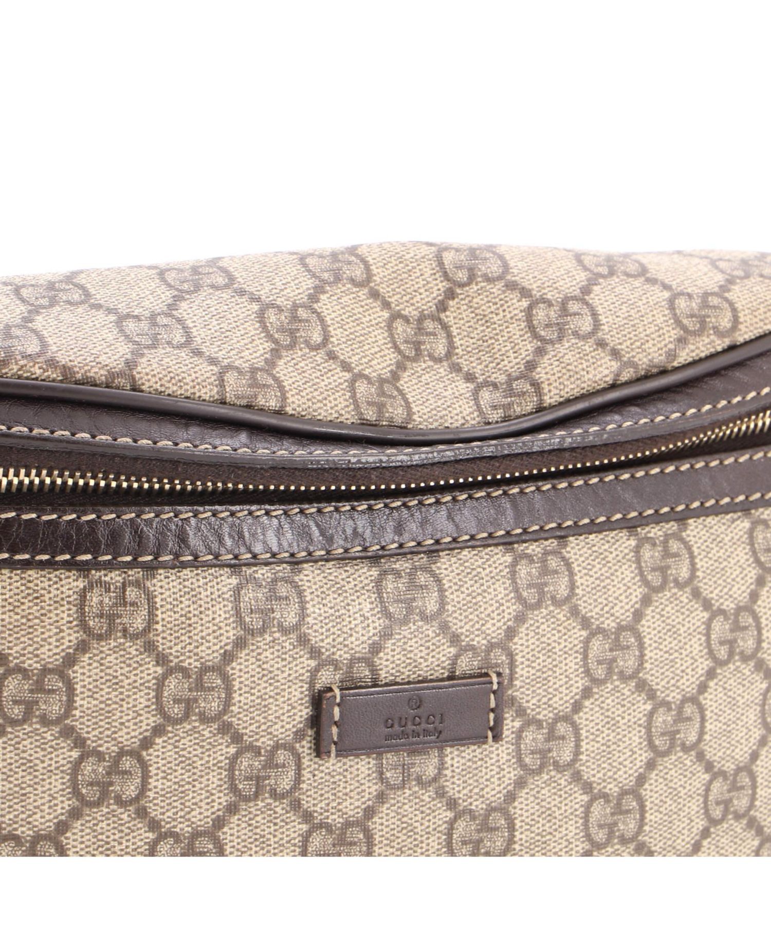 Small Belt Bag GG Coated Canvas with Leather