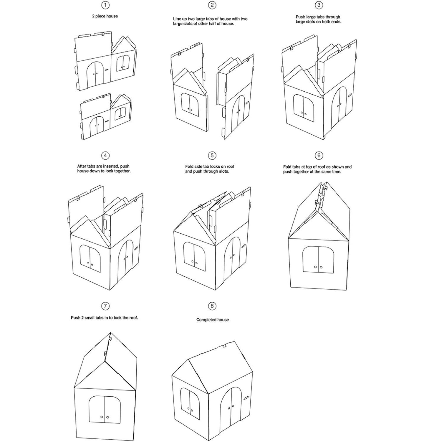 Детская игрушка Easy Playhouse Police and Fire Station Color-Your-Own 1-Piece Playhouse, Ages 3+ — фото 7